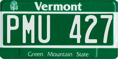 VT license plate PMU427