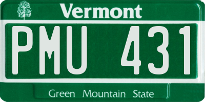 VT license plate PMU431