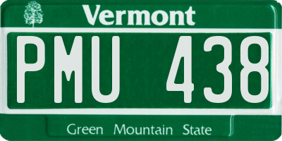 VT license plate PMU438
