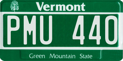 VT license plate PMU440