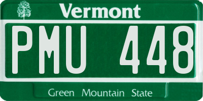 VT license plate PMU448