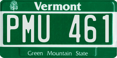VT license plate PMU461