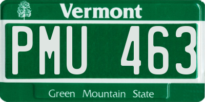 VT license plate PMU463