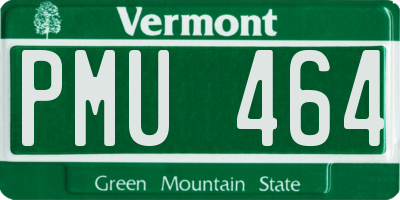 VT license plate PMU464