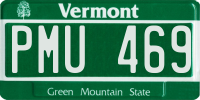 VT license plate PMU469