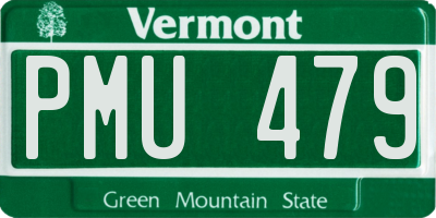VT license plate PMU479
