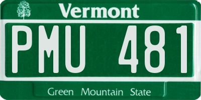 VT license plate PMU481