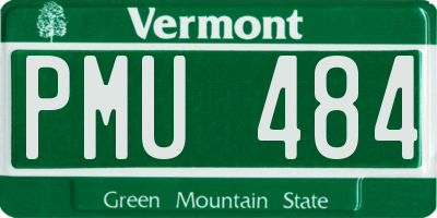 VT license plate PMU484