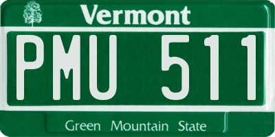 VT license plate PMU511