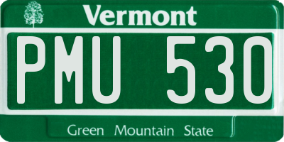VT license plate PMU530