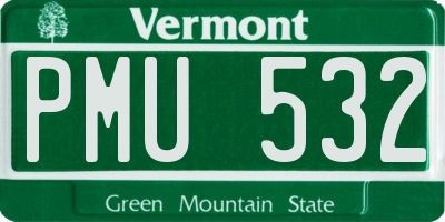 VT license plate PMU532