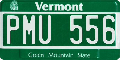 VT license plate PMU556