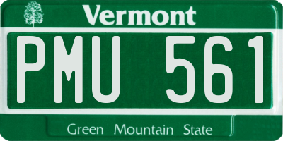 VT license plate PMU561