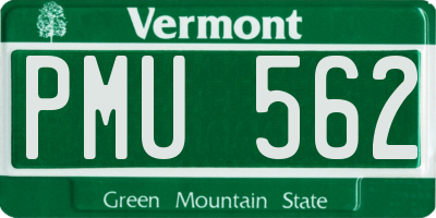 VT license plate PMU562