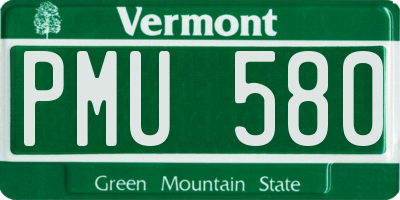 VT license plate PMU580