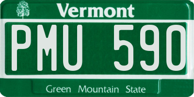 VT license plate PMU590