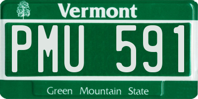 VT license plate PMU591