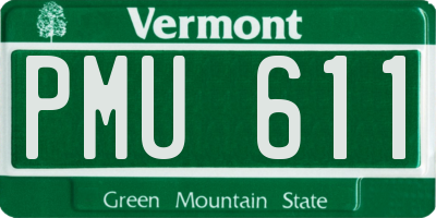 VT license plate PMU611