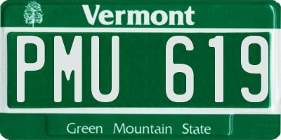 VT license plate PMU619