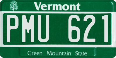 VT license plate PMU621