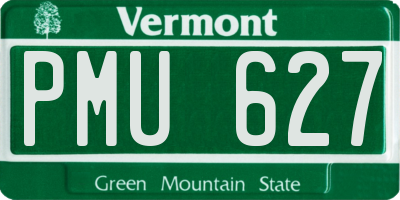 VT license plate PMU627