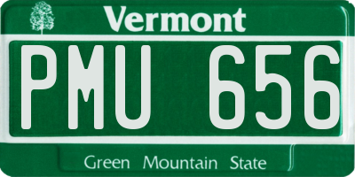 VT license plate PMU656