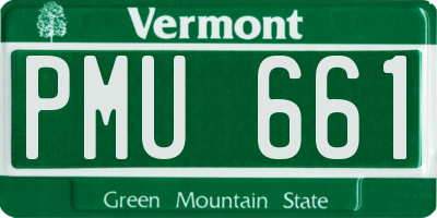 VT license plate PMU661