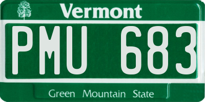 VT license plate PMU683