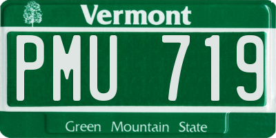 VT license plate PMU719