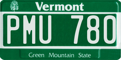 VT license plate PMU780