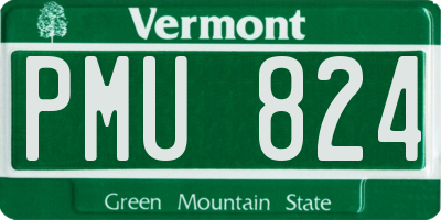 VT license plate PMU824