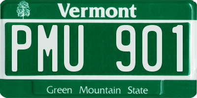 VT license plate PMU901