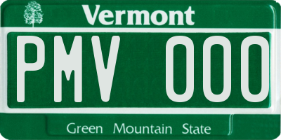VT license plate PMV000