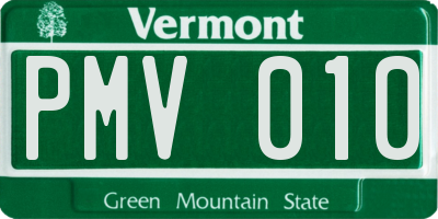 VT license plate PMV010