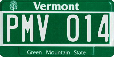 VT license plate PMV014