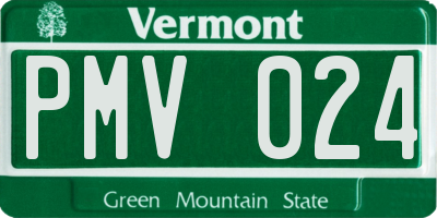 VT license plate PMV024