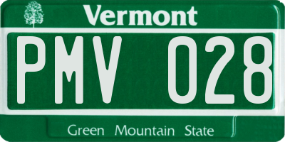 VT license plate PMV028