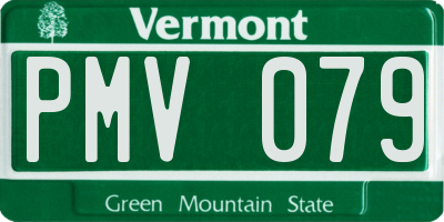 VT license plate PMV079