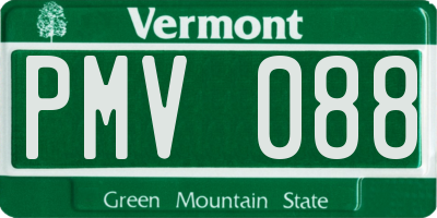 VT license plate PMV088