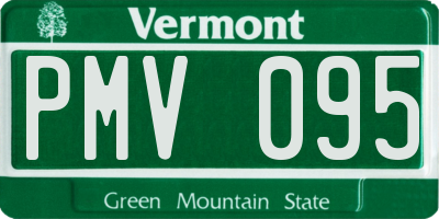 VT license plate PMV095