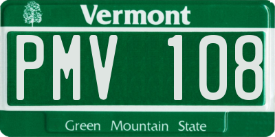 VT license plate PMV108