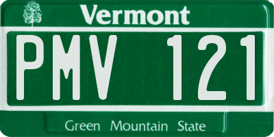 VT license plate PMV121