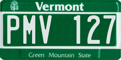 VT license plate PMV127