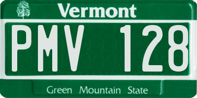 VT license plate PMV128