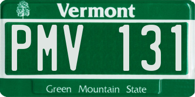 VT license plate PMV131