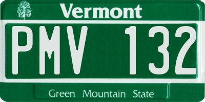VT license plate PMV132