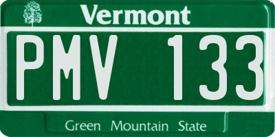 VT license plate PMV133