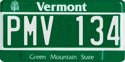 VT license plate PMV134