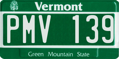 VT license plate PMV139