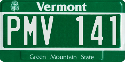 VT license plate PMV141
